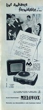 Publicité Papier - Électrophone Melovox de 1956