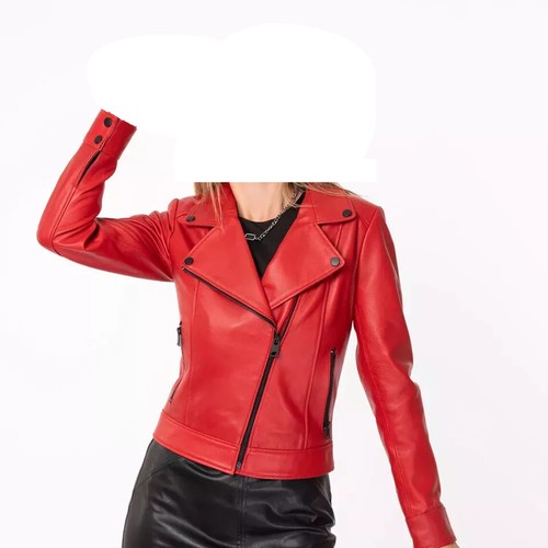 Nouvelle veste cuir rouge - nouvelle, en