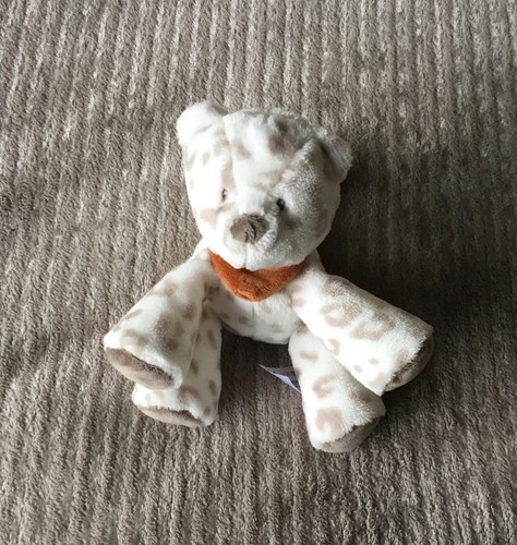Peluche doudou léopard blanc - peluche,