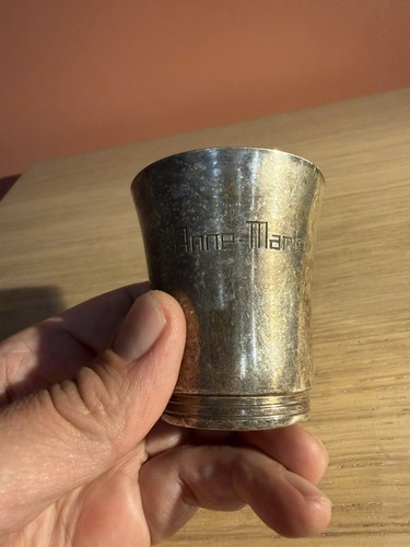 Tasse antique plaquée - , argent