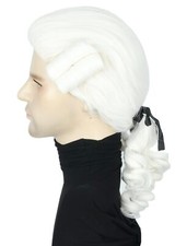 Perruque Baroque Perruque Blanche/Blonde pour Homme Femme Perruque Marquis av...