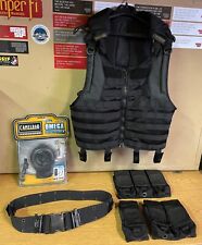 GENUINE US ARMY SF / SWAT CAMELBAK DELTA-5 TACTICAL VEST BLACK + EXTRAS !!!!!