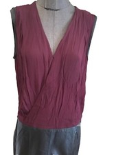 Très Belle Robe Bordeaux Cuir Bérénice 34 Tbe