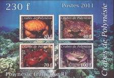 POLYNESIE 2011 Crustacés Crabes, bloc feuillet n° BF37 Y&T neuf ** mnh