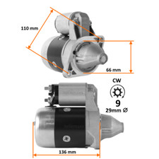 Anlasser Pour Kubota Motor
