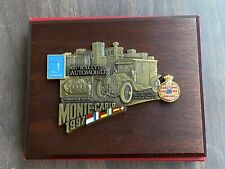 Automobilia Trophée Plaque Souvenir Enamel Rallye Monte Carlo 1997