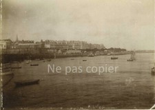 SAINT-MALO vers 1890 bateaux navires la ville 4 photos Ille-et-Vilaine Bretagne