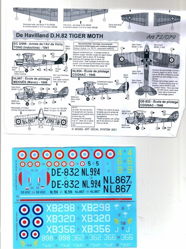 Decals model art 079 - decals, 72.079