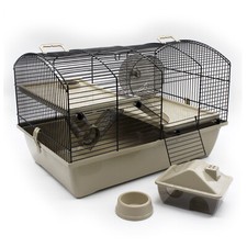 Cage à Rongeur Victor 2 + Beige 51x33x33 CM Hamster Souris Gerbille Accessoire