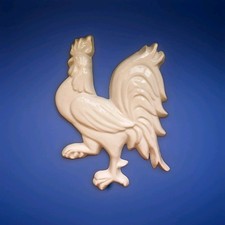 grand coq mural en céramique