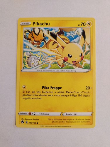 Carte pokemon pikachu - carte,