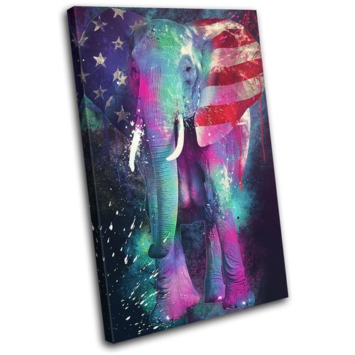 Multicoloured elephant usa - multicoloured,