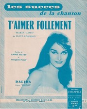 DALIDA Rare Partition T'aimer
