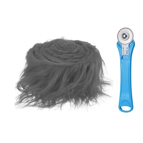Fausse fourrure gris foncé