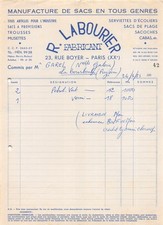 1954   MANUFACTURE DE SACS EN TOUS GENRES R. LABOURIER A PARIS - MAISON GARE