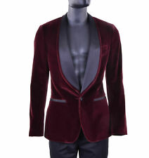 Hommes Bordeaux Fumer Vestes Blazers Mariage Palefrenier Designer Soirée Manteau