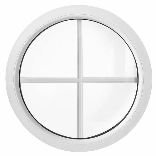 Fenêtre ronde fixe pvc blanc - ronde,