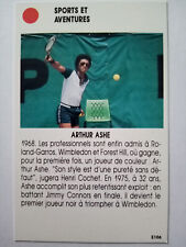 ARTHUR ASHE USA  Card  Star Tennis  French Edition 1987 87