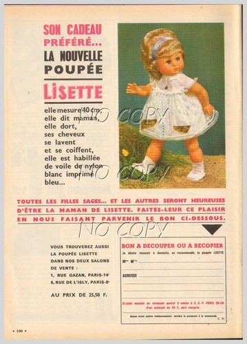 1964 document pub poupée - pub,