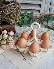 RARE ANCIEN PORTE OEUFS TERRE