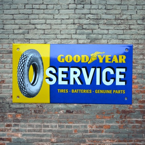 Plaque émaillée goodyear - plaque,