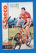 CYCLISME carte  cycliste GIORGIO FURLAN équipe SAECO 1997 signée