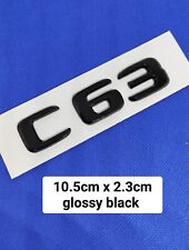 Logo C63 Stickers Autocollant Emblème Noir Brillant 