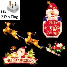 Panneau Lumineux Silhouette De Fenêtre De Noël À Piles - Choisissez Le Design