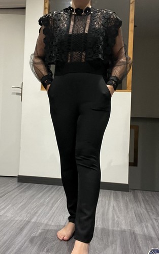 Combinaison noire transparente - combinaison,