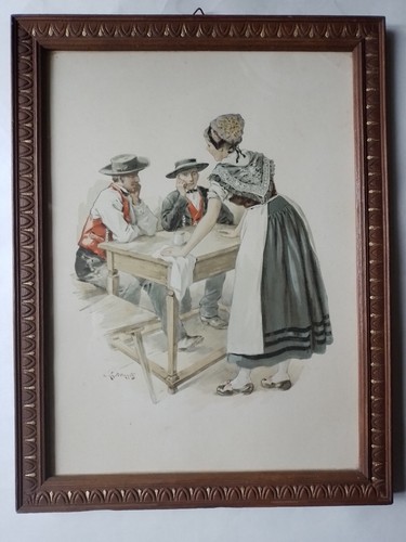 Reproduction aquarelle - , en