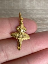 Ancien Pendentif Médaille Plaquer Or Breloque Danseuse ?