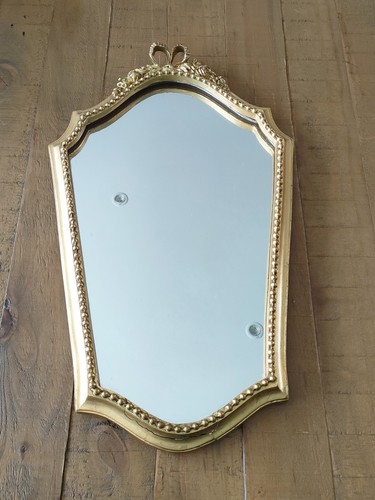 Miroir bois doré mural - miroir,