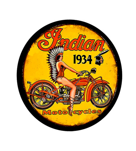Indian motorcycle sticker sign