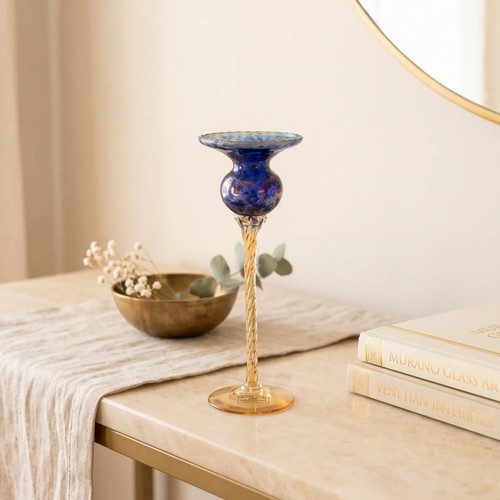 Bougeoir vintage verre - bougeoir,