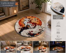 Tapis rond ultra doux style