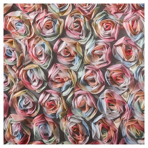 Rose mousseline fleur - rose,