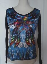 012-1 - T-SHIRT manches longues très coloré – T1 – 38/40 – NEUF