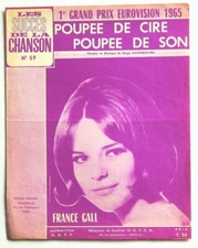 Partition sheet music FRANCE GALL : Poupée de Cire * 60's Gainsbourg Eurovision