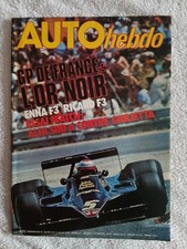 AUTO HEBDO N°121 6/7/1978 GP FRANCE ANDRETTI LOTUS JARIER ALFA SUD Ti GIULIETTA