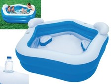 PISCINE GONFLABLE FAMILIALE A BORDS EXTRA LARGES 575LT 213X206X69 -54153  