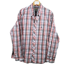 Gentleman Farmer chemise homme taille 5 carreaux marron orange mans shirt mens