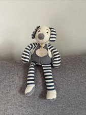 doudou peluche chien bleu et