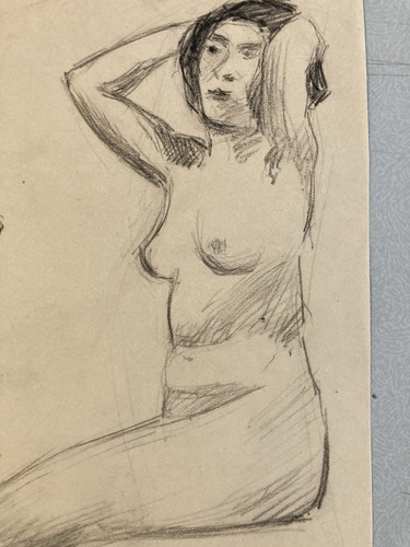 Ancien beau dessin femme - ancien,