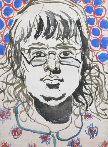 Portrait abstrait vintage