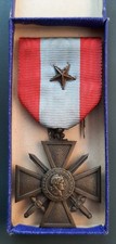 Médaille Croix de Guerre TOE Indochine BEP Légion Etrangere + Boite ORIGINAL