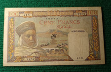 Billet Algérie - 100 FRANCS -