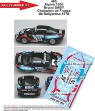 DECALS 1/43 REF 0465 RENAULT