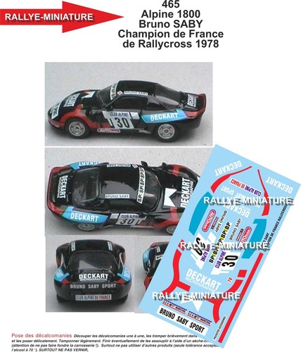 Decals ref 0465 renault - decals,