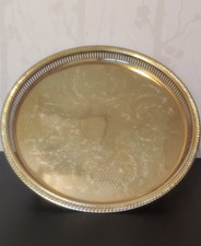 Grand plateau décoratif doré