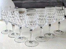 Lot 7 Verres à Vin Peill & Putzler Mod. Granada. Cristal Plomb. Estampillé